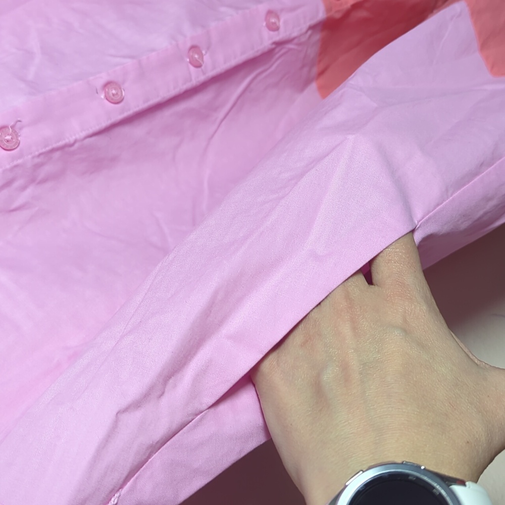 Isaac Mizrahi Pink and Coral Midi Cotton Dress - Picture 7 of 8